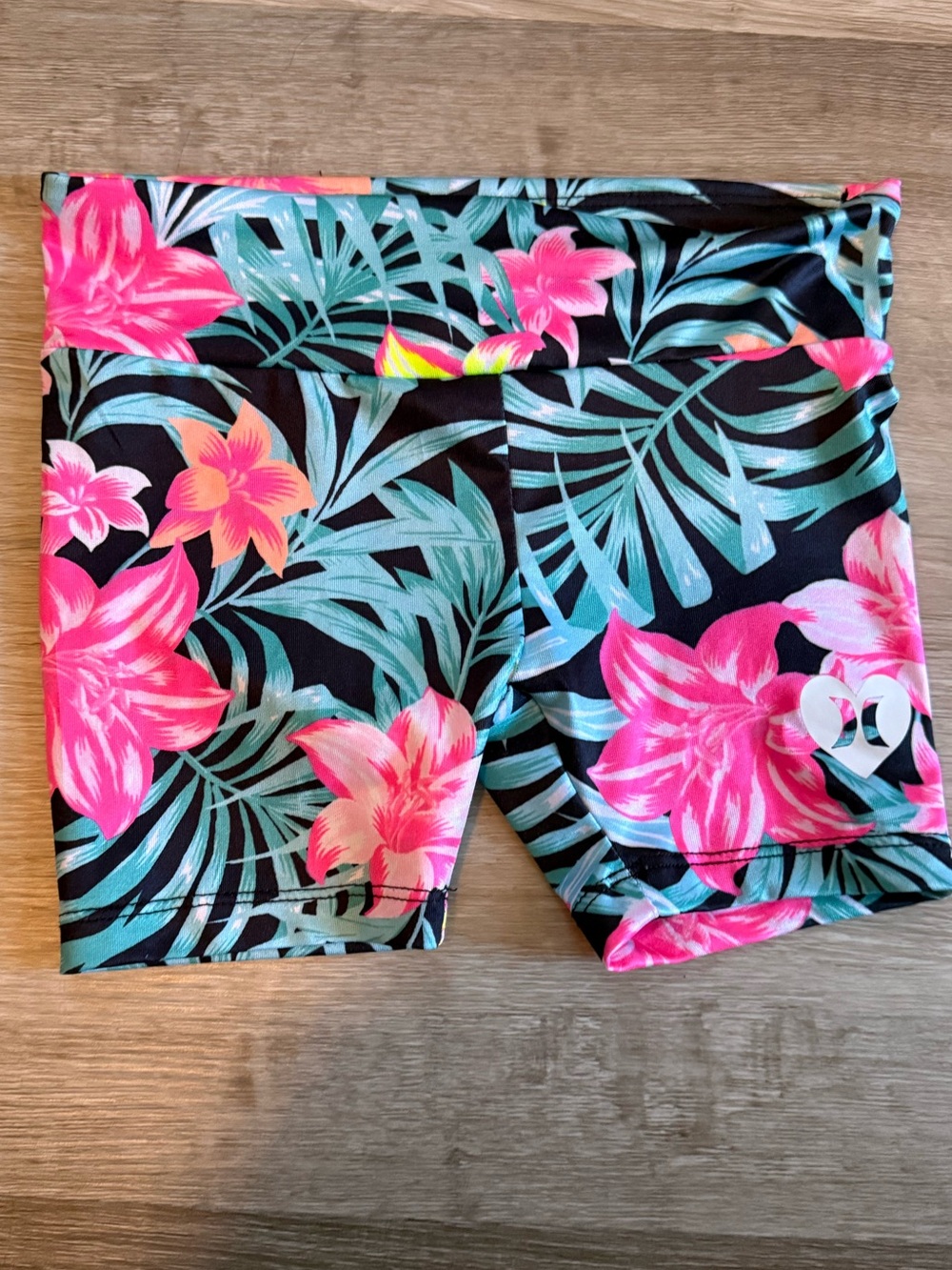 Hurley Printed Bike Shorts Toddler Girl Hyper Pink/Black Size 4 NWOT